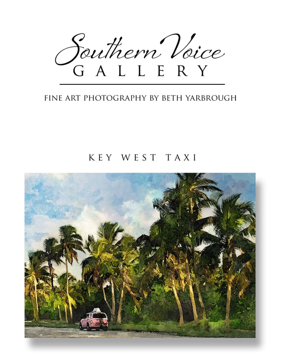 Artwork - Southern Voice Gallery - Key West - Pink Taxi Fine Art Print