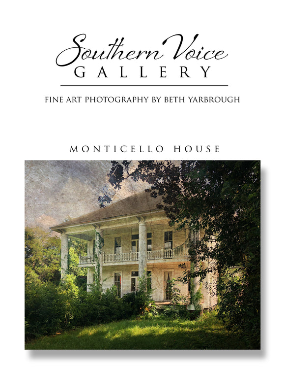 Artwork - Southern Voice Gallery - Old Homes - Monticello House Fine Art Print